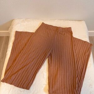 Ribbed Brown Lounge Pants